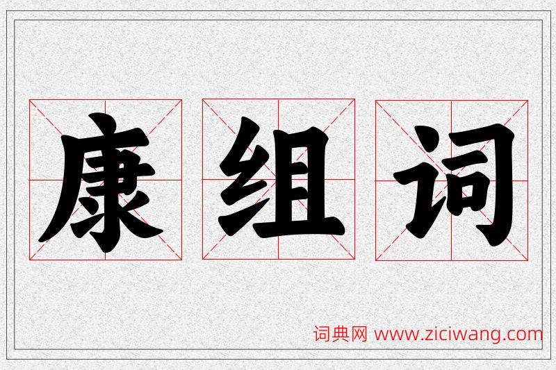 康字的组词