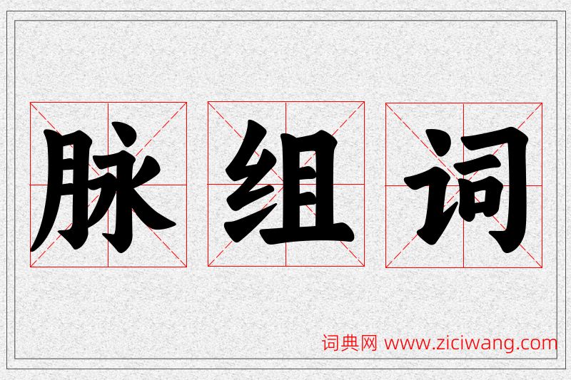 脉字的组词