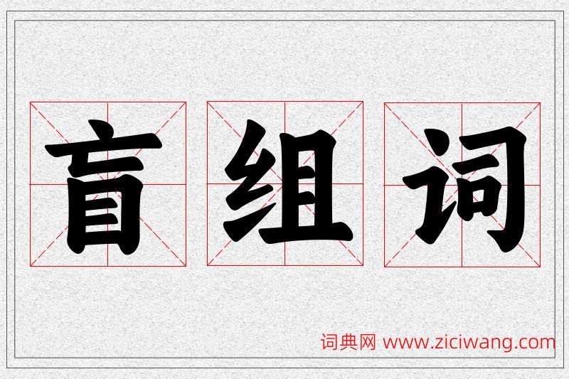 盲字的组词