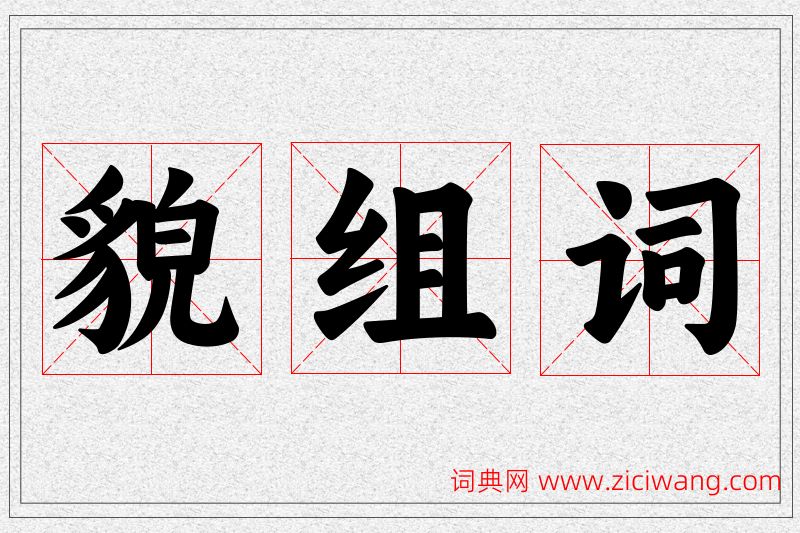 貌字的组词