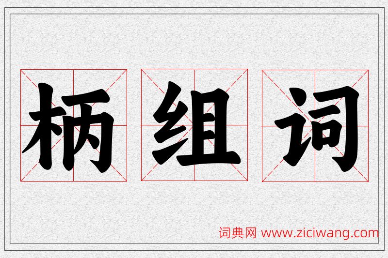 柄字的组词