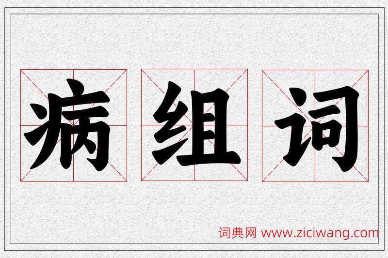 病字的组词