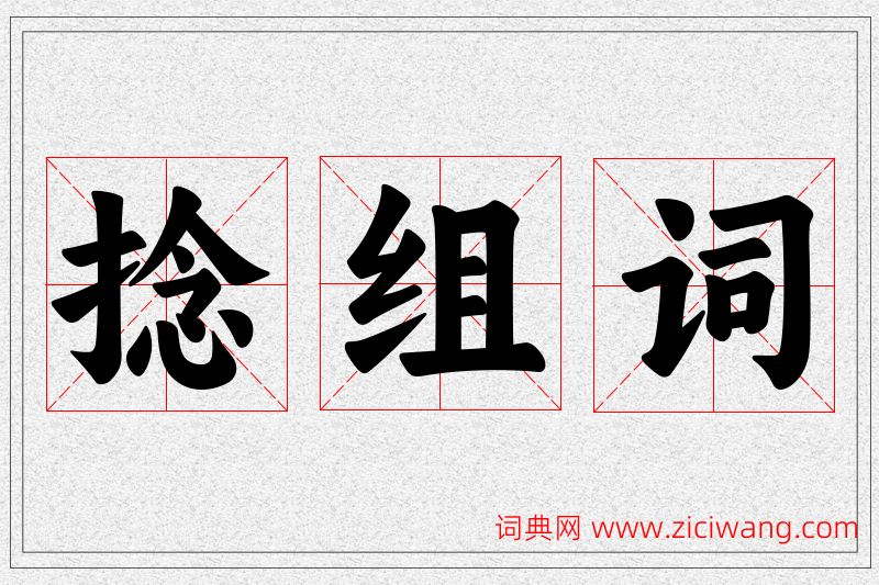 捻字的组词