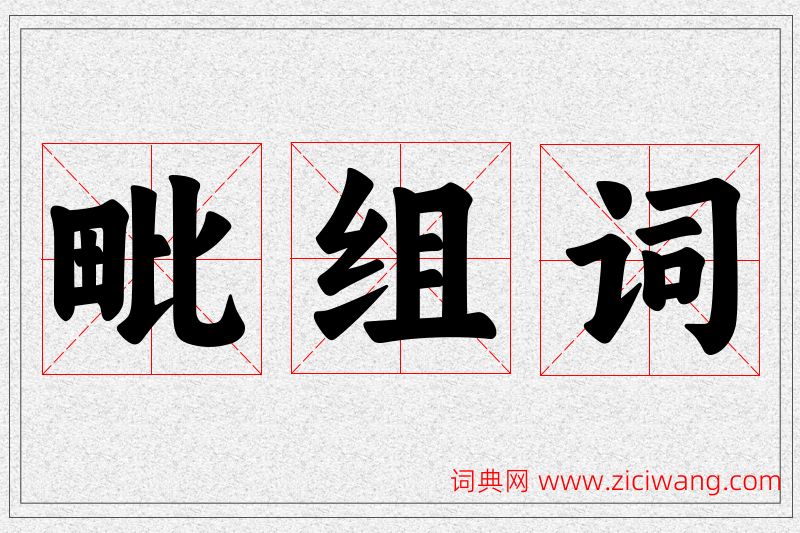 毗字的组词