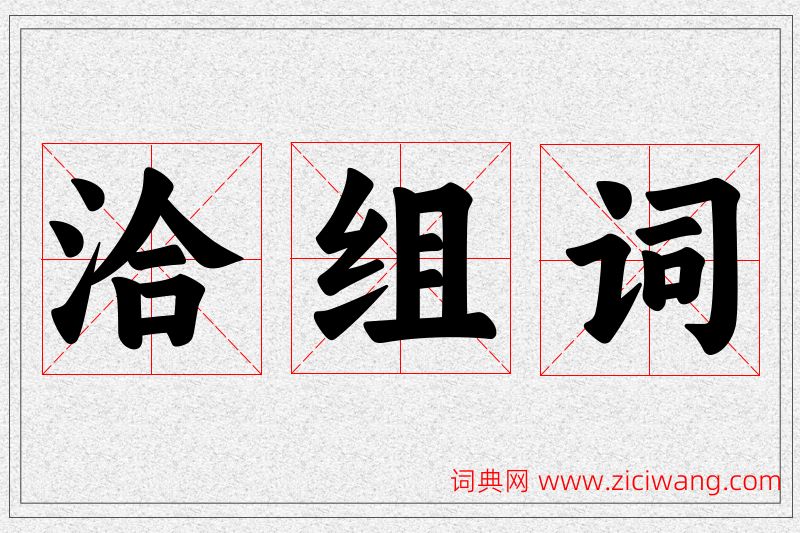 洽字的组词