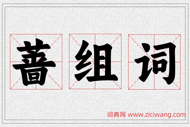 蔷字的组词