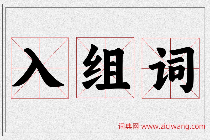 入字的组词