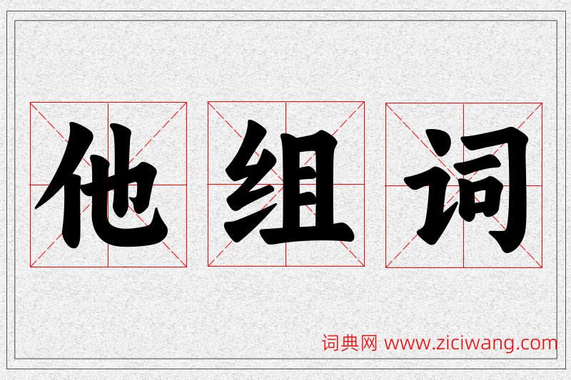 他字的组词