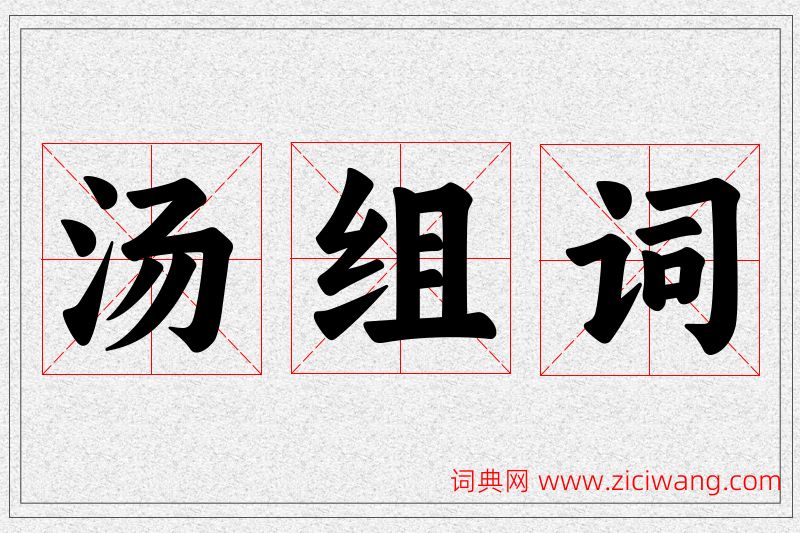 汤字的组词