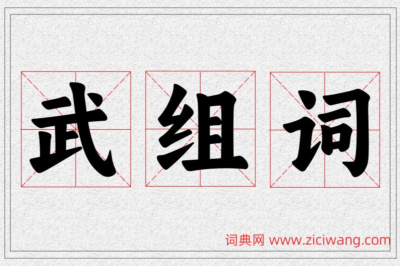 武字的组词