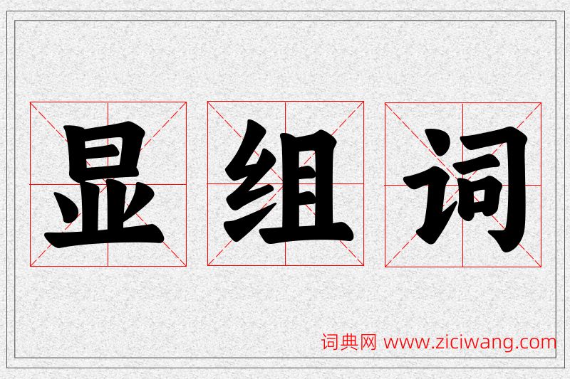 显字的组词