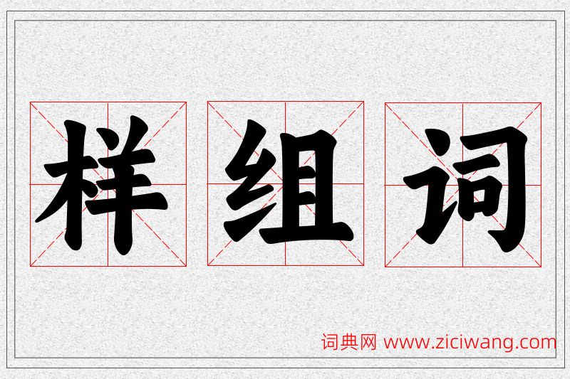 样字的组词