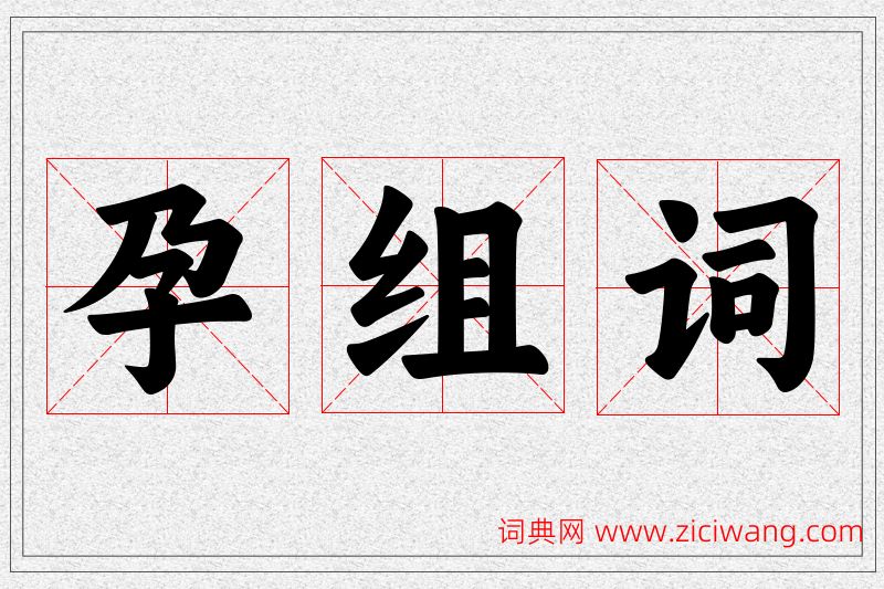 孕字的组词