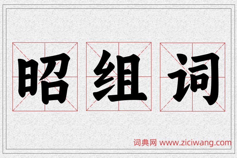 昭字的组词
