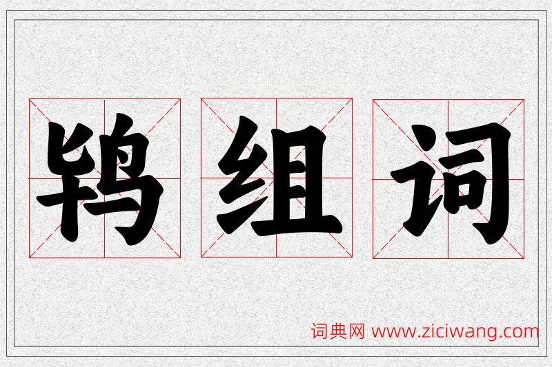 鸨字的组词