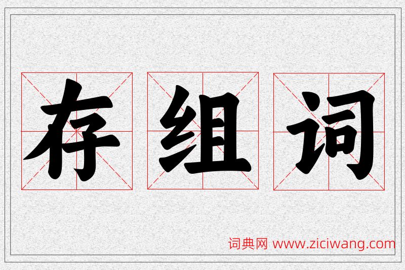 存字的组词