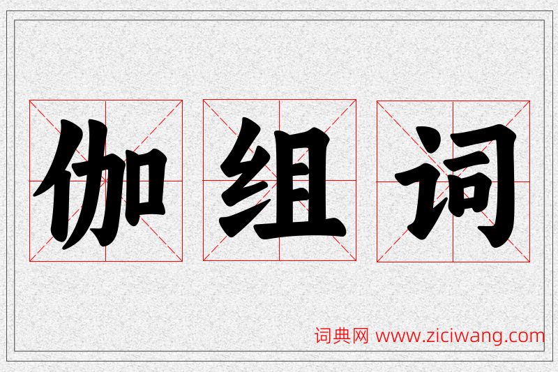 伽字的组词