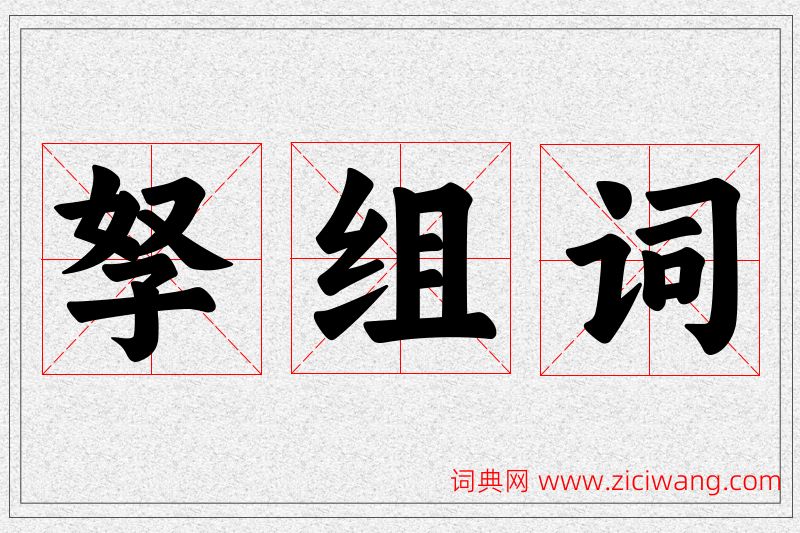 孥字的组词