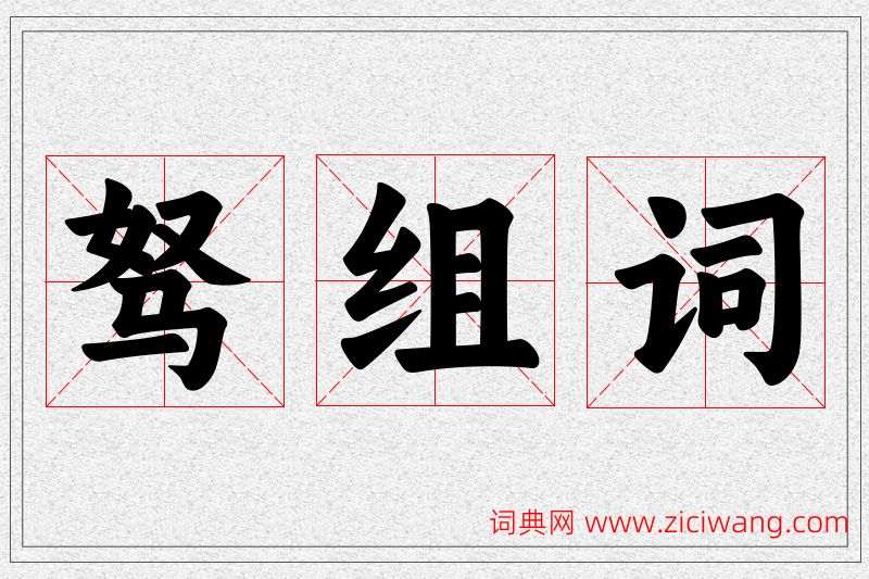 驽字的组词