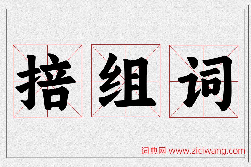 掊字的组词