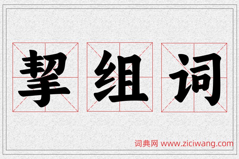 挈字的组词
