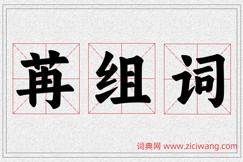 苒字的组词