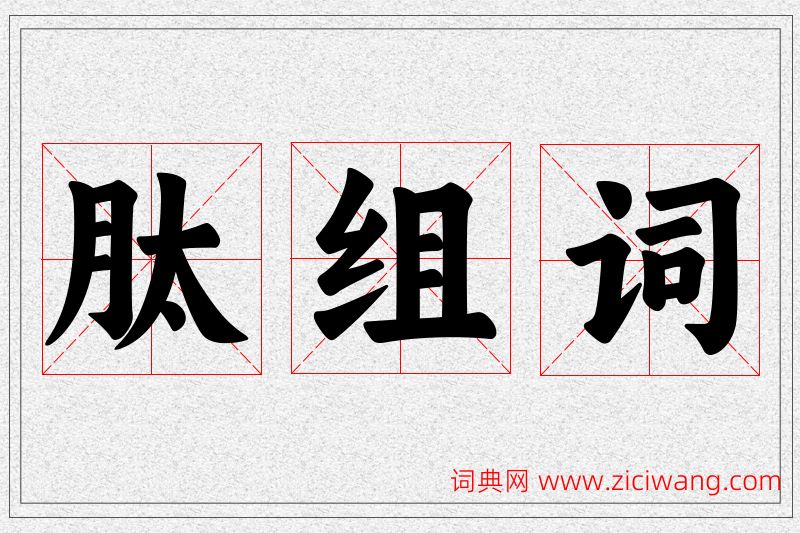 肽字的组词