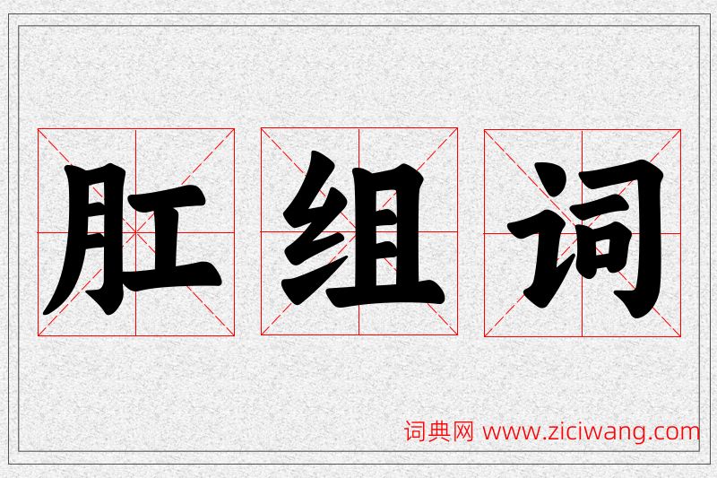 肛字的组词