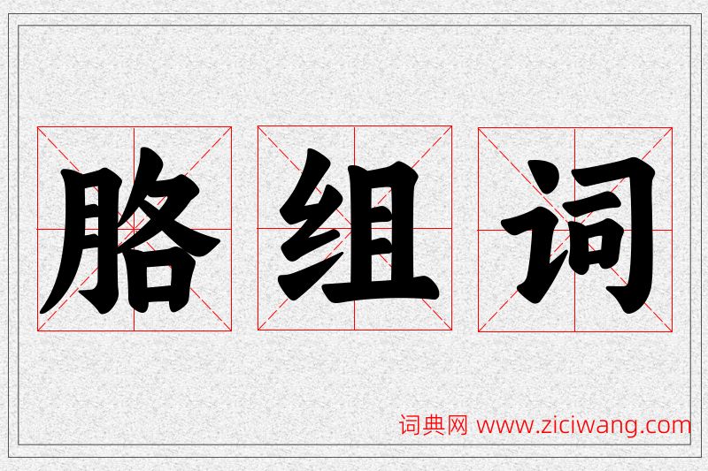 胳字的组词