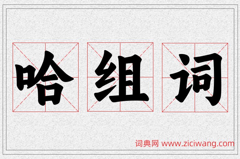 哈字的组词